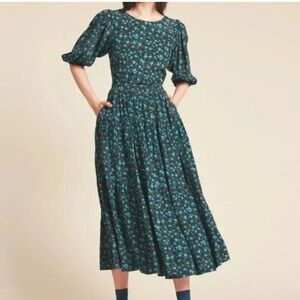 Trovata Birds of Paradis Daphne Floral Midi Dress